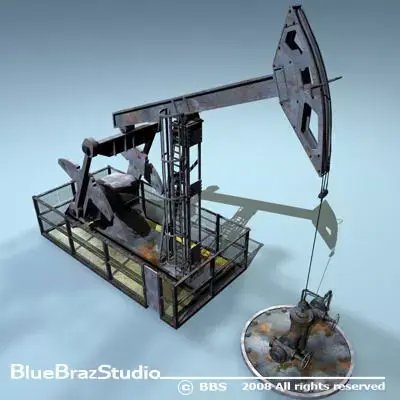 Pumpjack oil pump 3D model