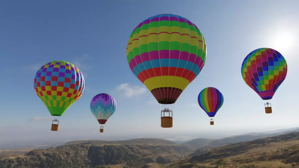 Hot air balloon 3D model get