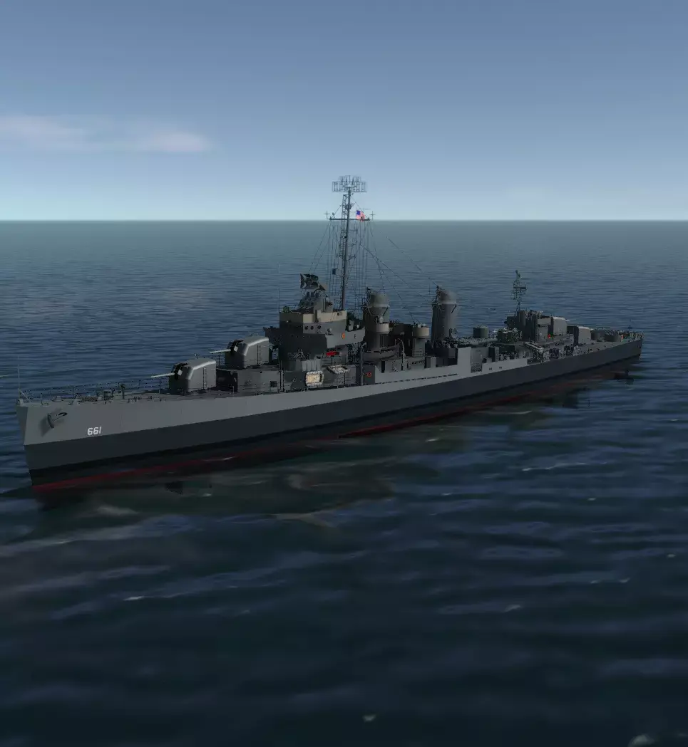 USS KIDD DESTROYER WARSHIP 3D MODEL 3D model