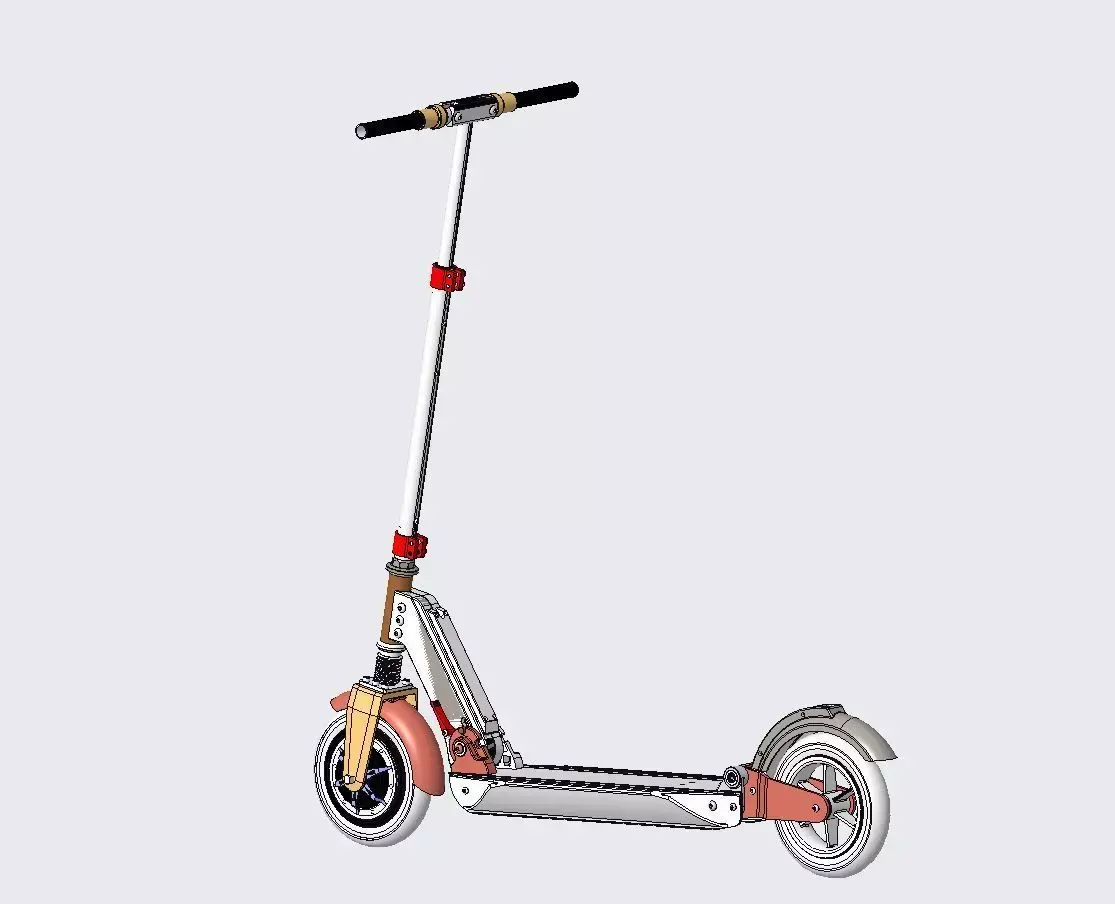 Intelligent lithium battery skateboard electric vehicle 3D print model