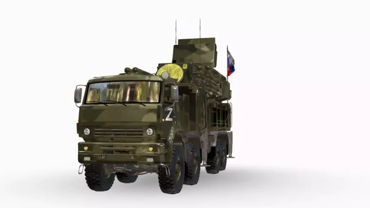 Pantsir-S1 8x8 Low-poly 3D model