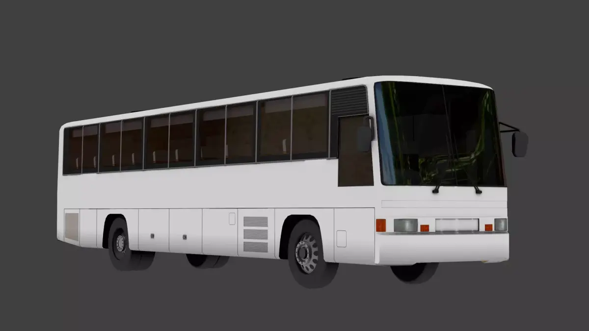 Hino Blue Ribbon P-RU638BB Bus Free 3D model