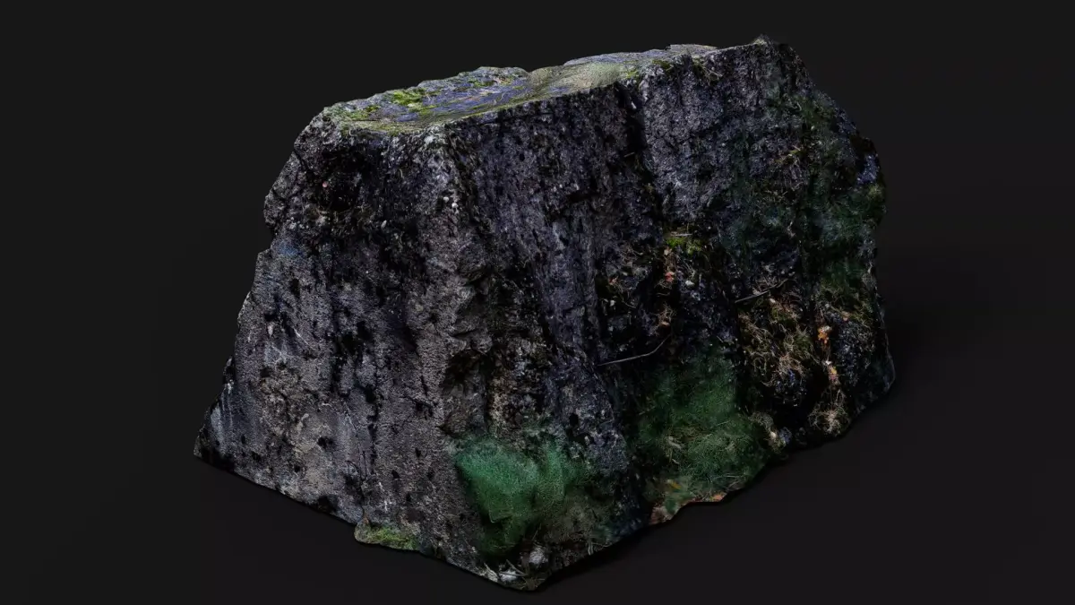bunker block destroyed part debris PBR photogrammetry Low-poly 3D model