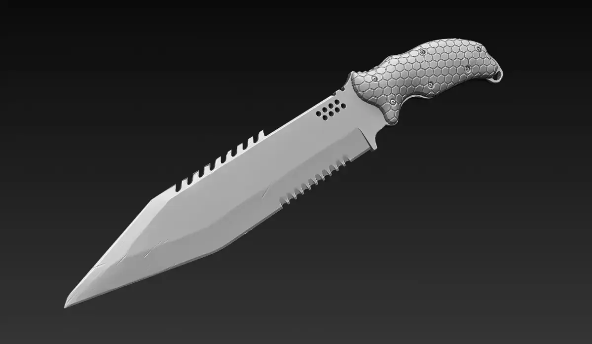 Combat Knife Zbrush 3D model
