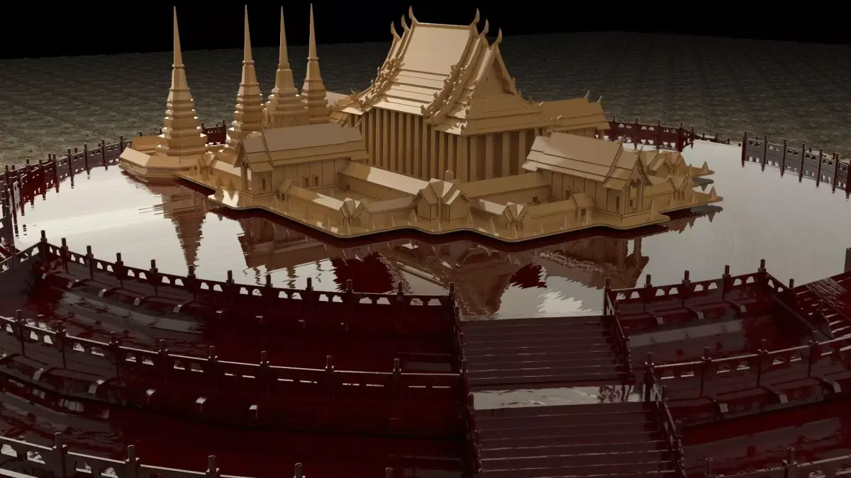 Chinese ancient temple  3D model order