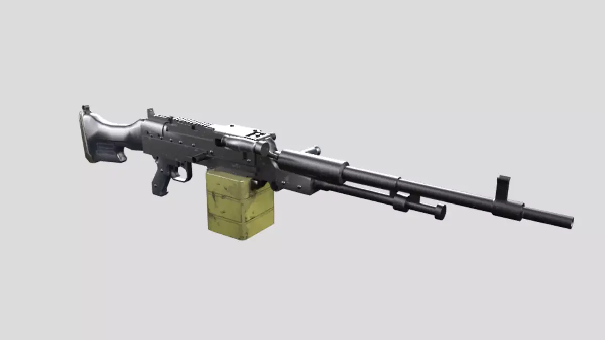 HMG-gun model 3d game ready model Low-poly 3D model Low-poly 3D model