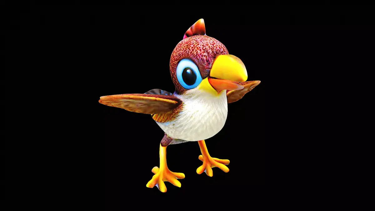 cartoon bird 3D model purchase