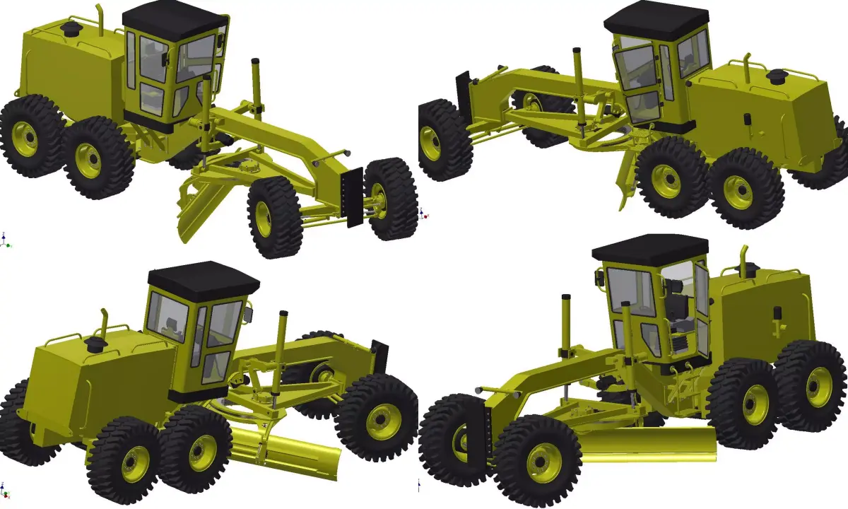 Heavy Equipment - road-grader 3D model
