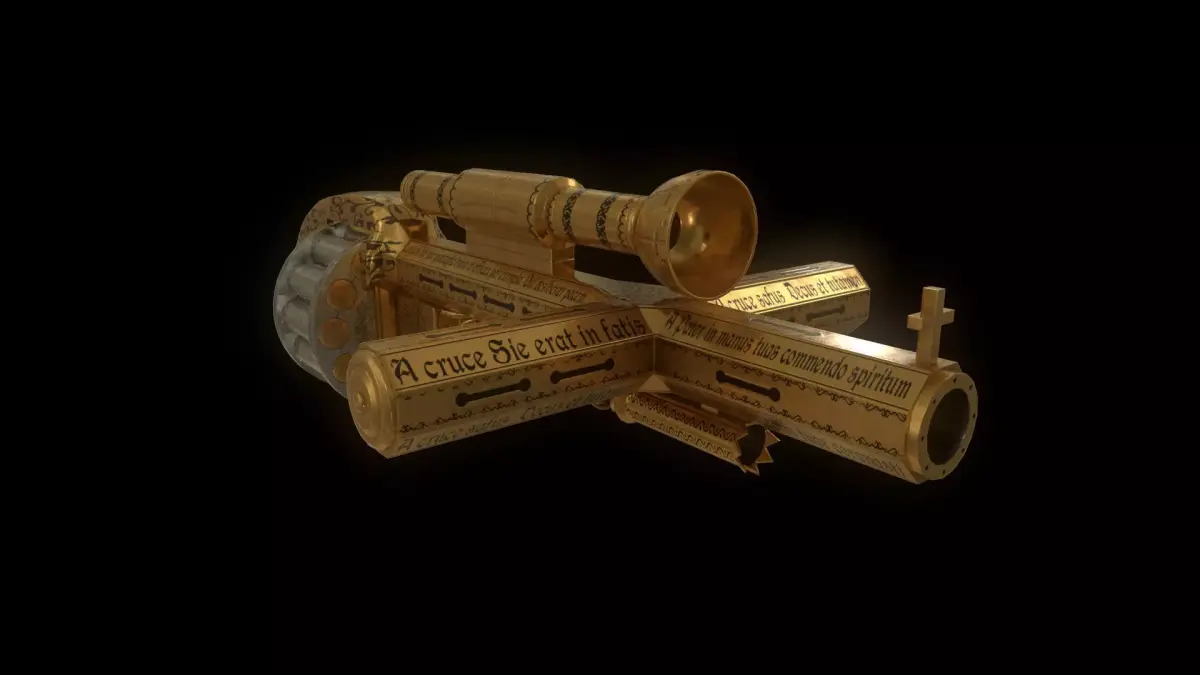 Holy shotgun Low-poly 3D model