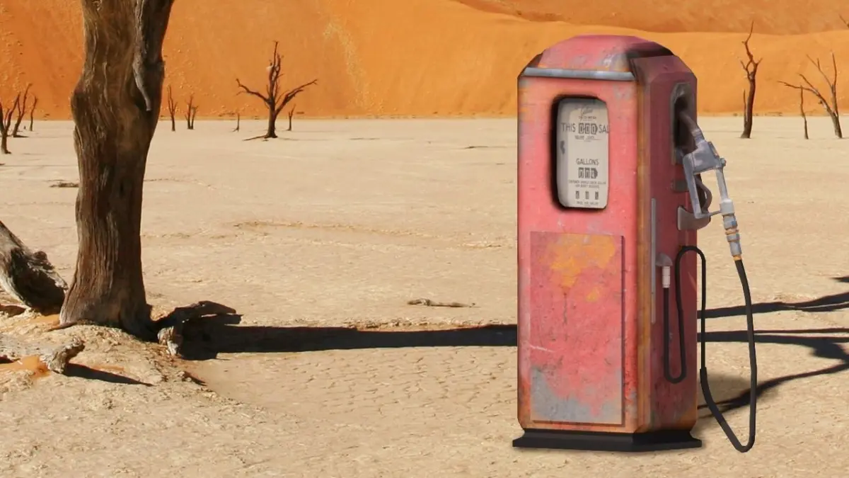 Old Gas Pump Low-poly 3D model 2