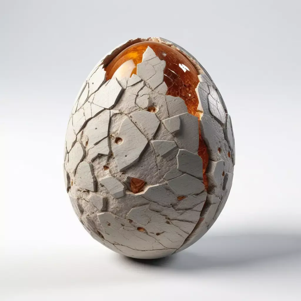 Mystic Cracked Stone Egg 3D model