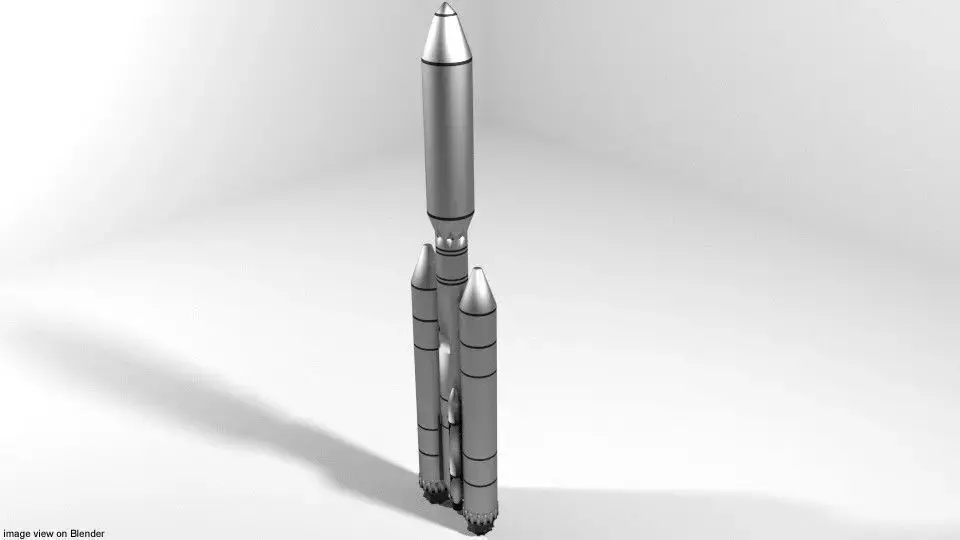 Rocket Missile - Titan III 3D model