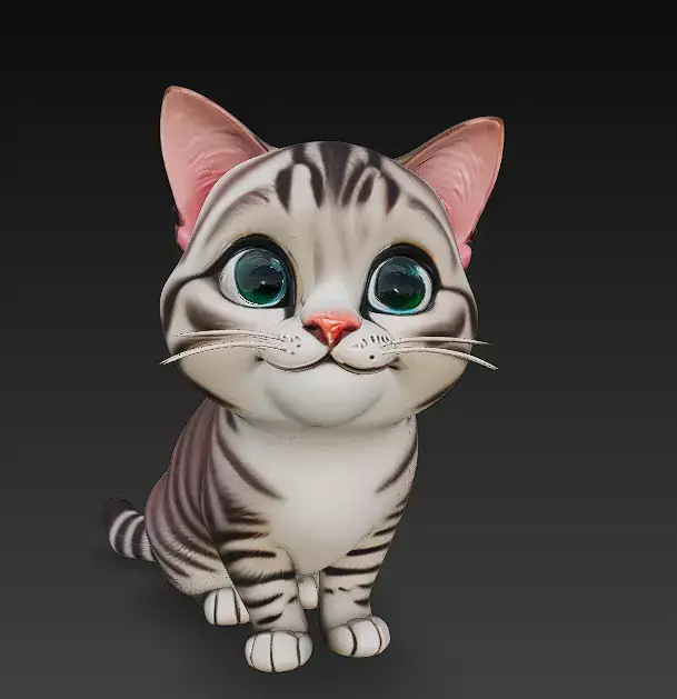Cat Realistic 3D Model Basic - Low Poly Realistic Low-poly 3D model 8