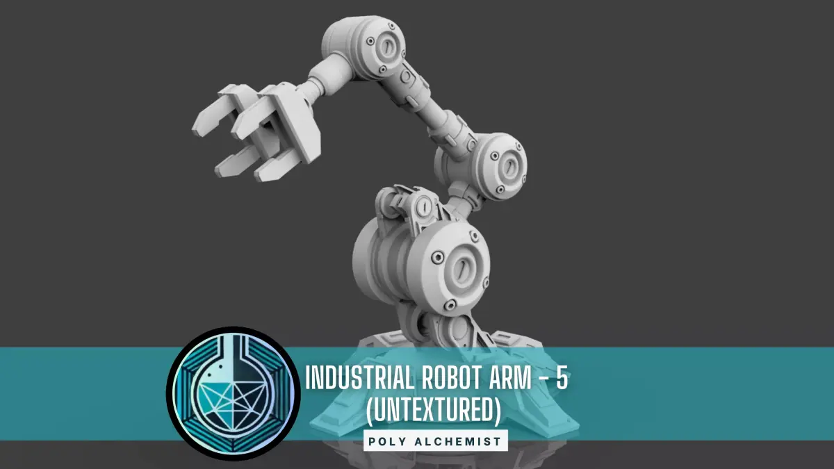 Industrial Robot Arm - 5-Untextured  3D model