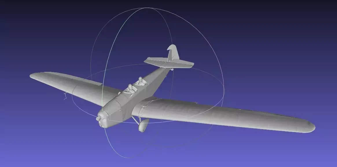 Airplane 3D model biplane 3D print model