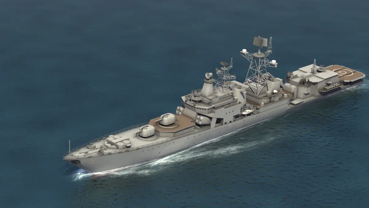Udaloy Project 1155 Destroyer 3D model