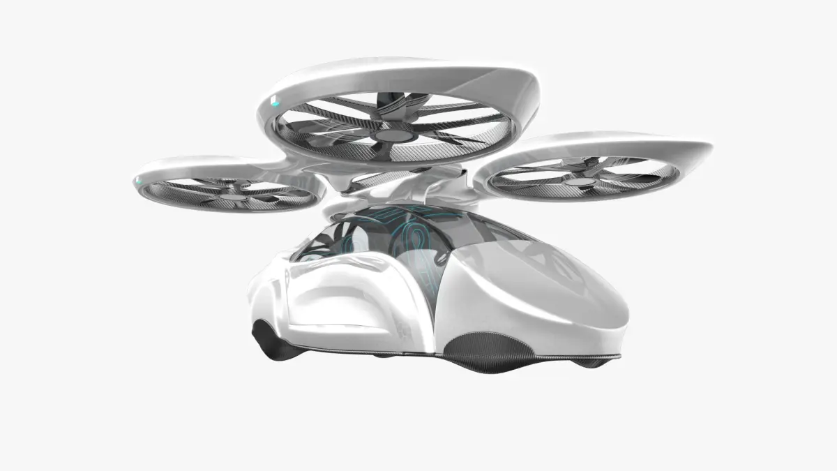 Sci-Fi Futuristic Passenger Drone Rig 3D model