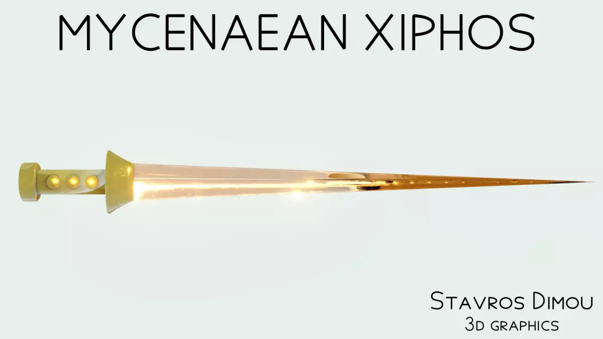 Mycenaean Bronze Sword  Low-poly 3D model