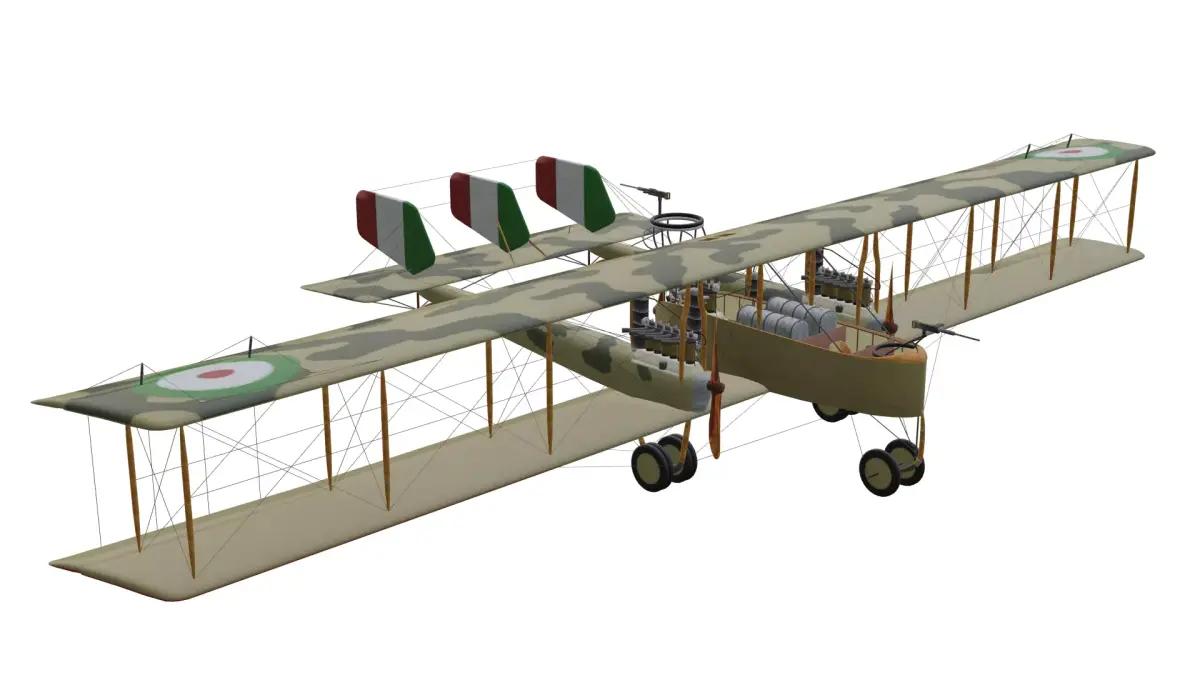Caproni Ca3 Low-poly 3D model
