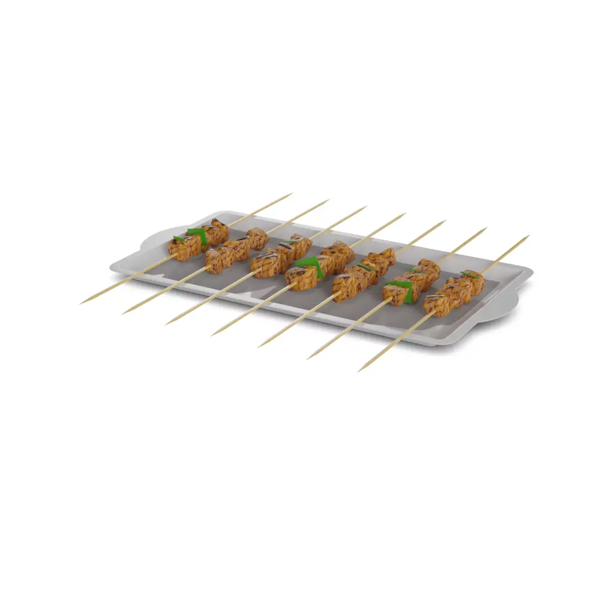 Dried meats Chicken Satay Skewers 3D model