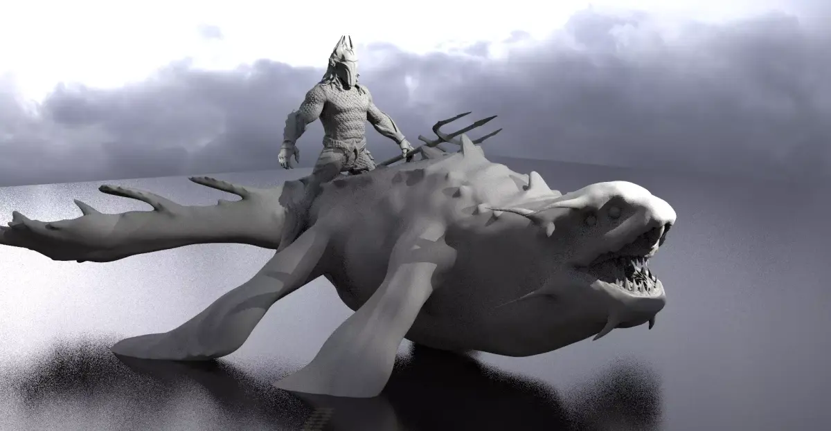 King of Atlantis Dinosaur Mount 1 3D model