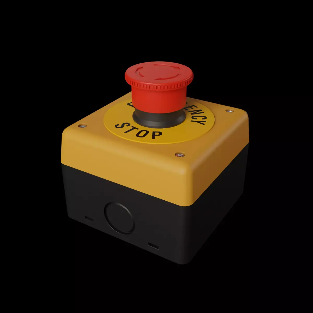 Emergency Stop Low-poly 3D model