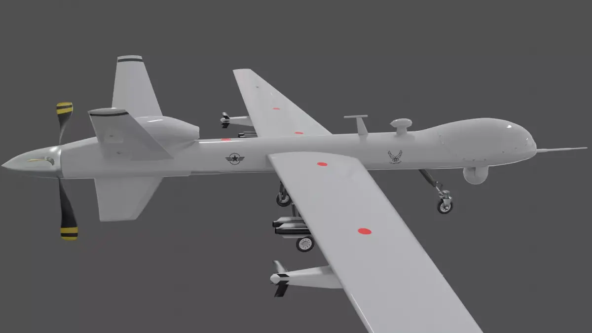 mq-9 reaper Drone Low-poly 3D model