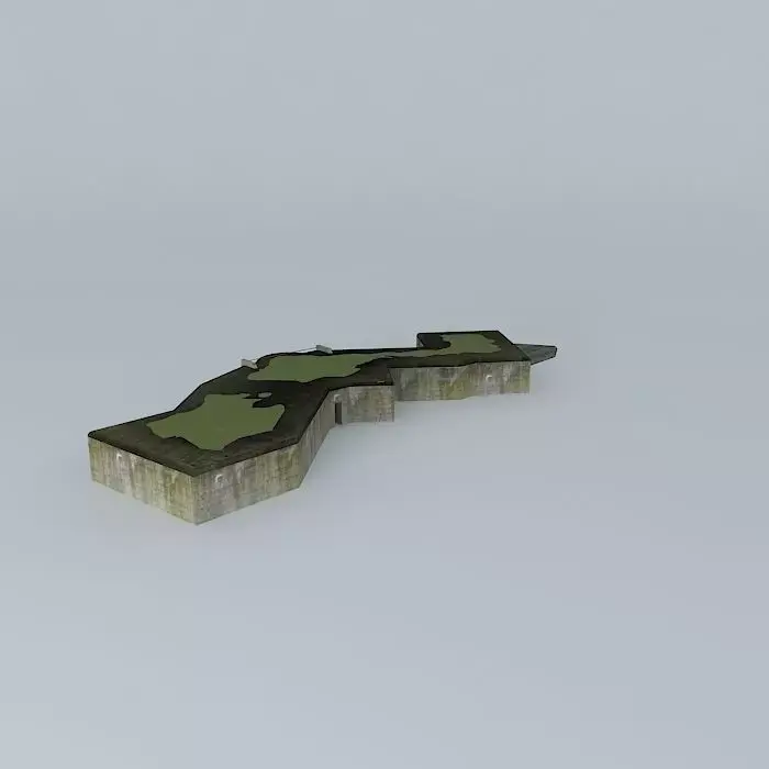 Coastal Artillery Bunker Batterie Oldenburg Free 3D model