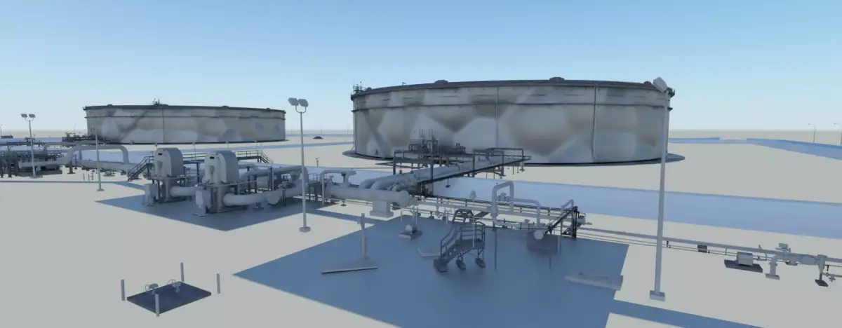 Oil Gas refinery 3D model  3D model