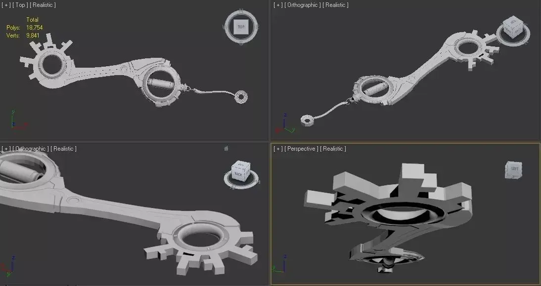 Dual Disc Blade 3D model