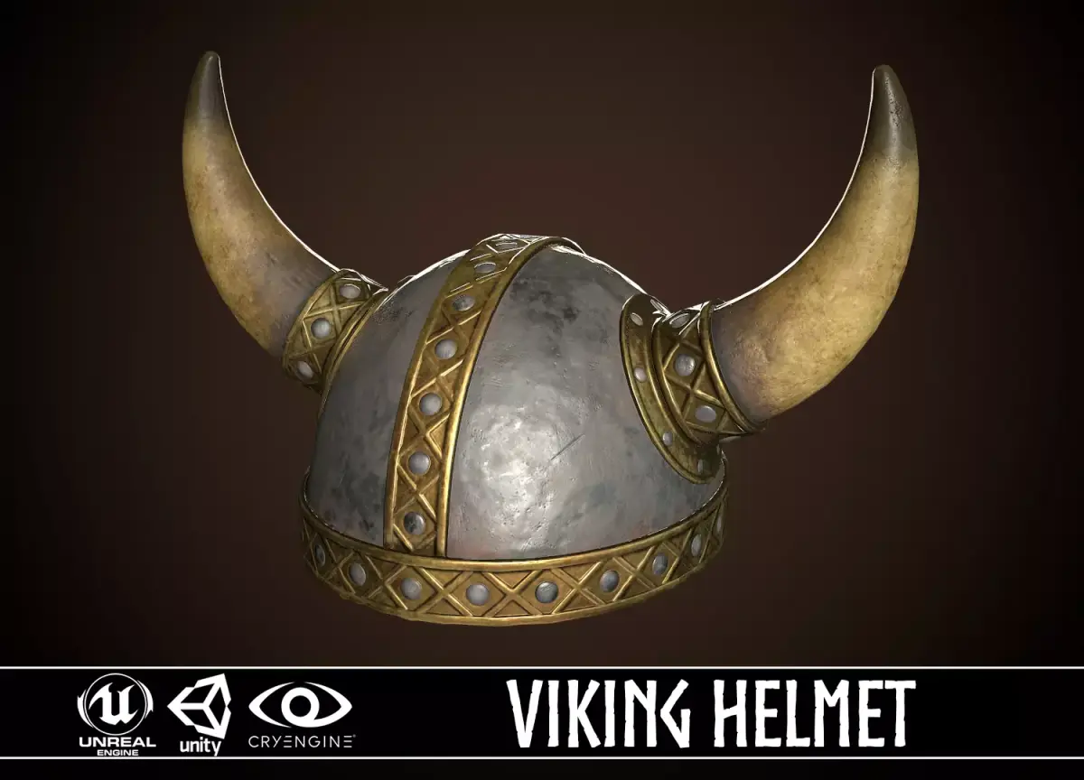 Viking Helmet 01 Low-poly 3D model