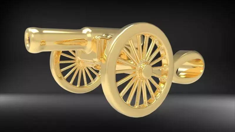  Artillery Cannon Pendant Necklace Charm Jewelry 3D print model