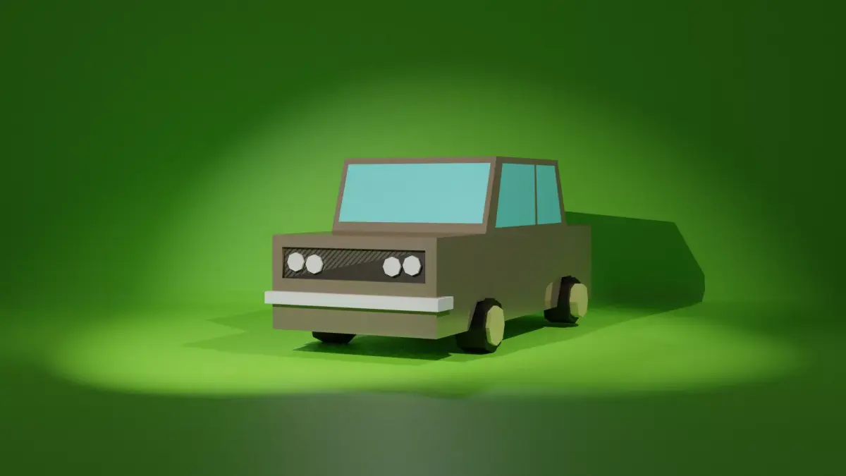 hiper lowpoly car Low-poly 3D model