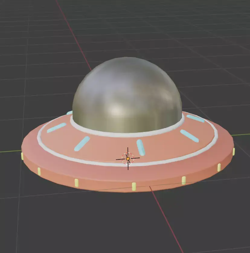 Cartoon Ufo Model Low-poly 3D model