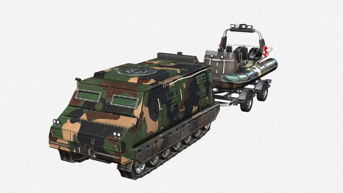 Tracked armored vehicle Low-poly 3D model buy