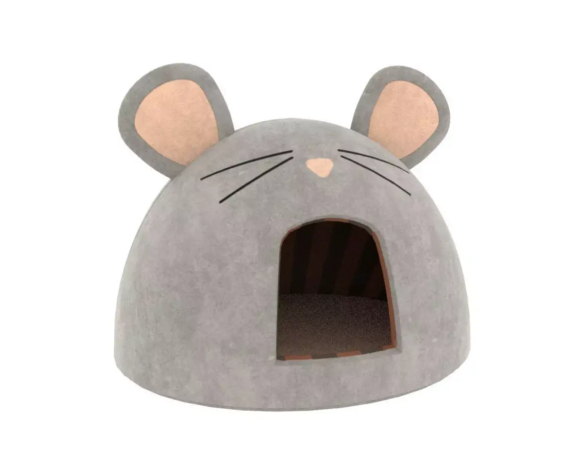 Mouse Meow Hut Cat Hut Cat Tent Gray 3D model