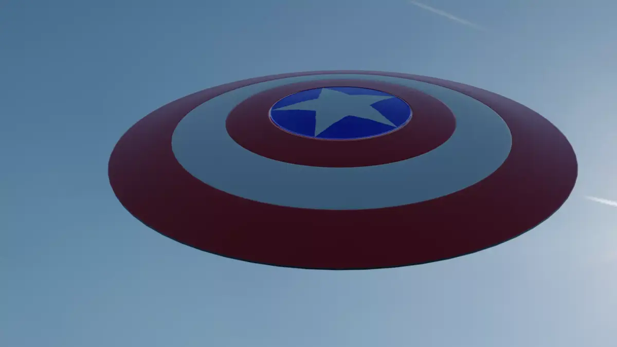 captain america shild 3d model for game  Free low-poly 3D model