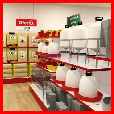 Pet Animal Fodder and Feed Shop 3D model