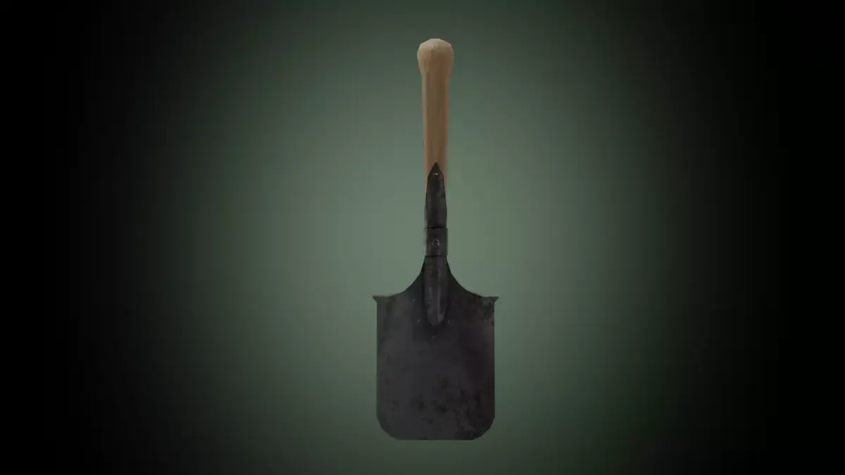 Military shovel Kleines Schanzzeug M1874 Feldspaten Low-poly 3D model