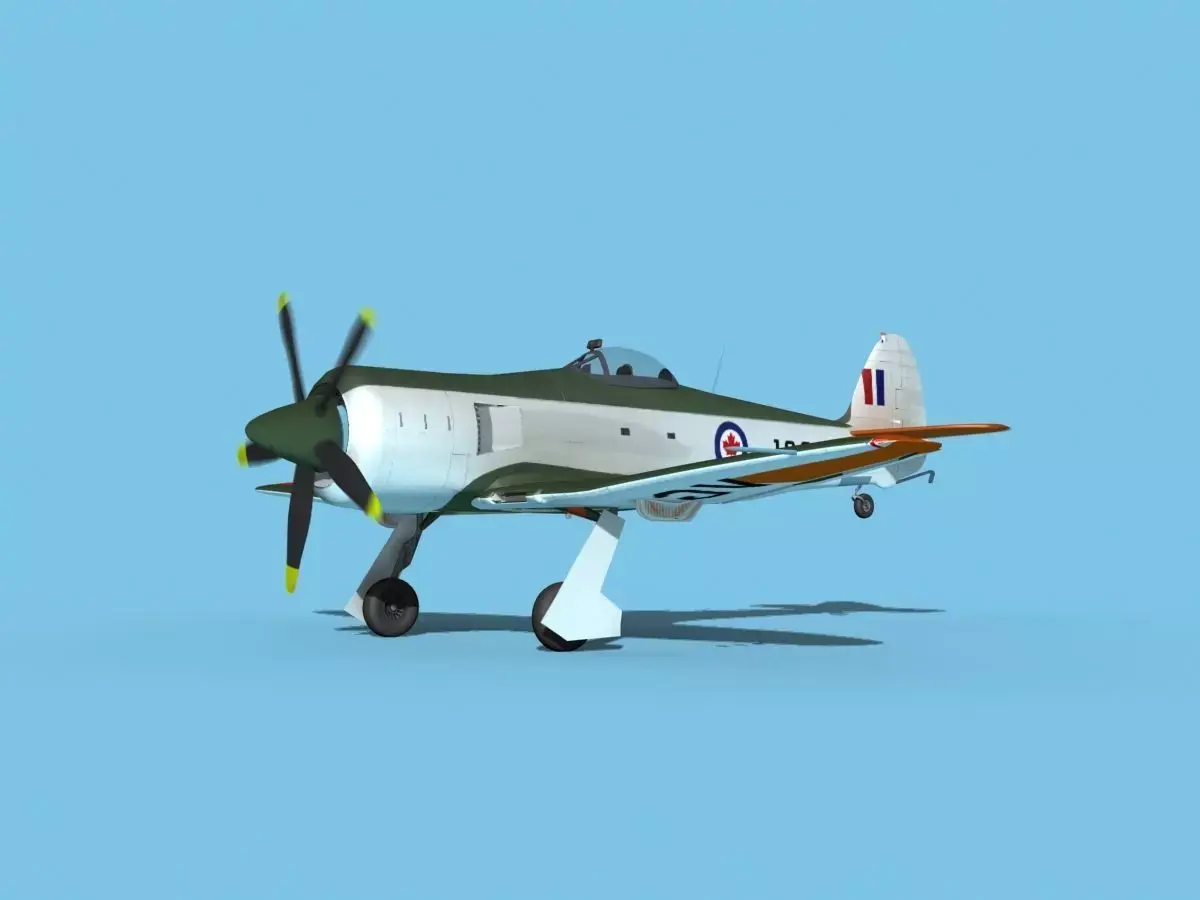 Hawker Sea Fury V15 RCAF 3D model