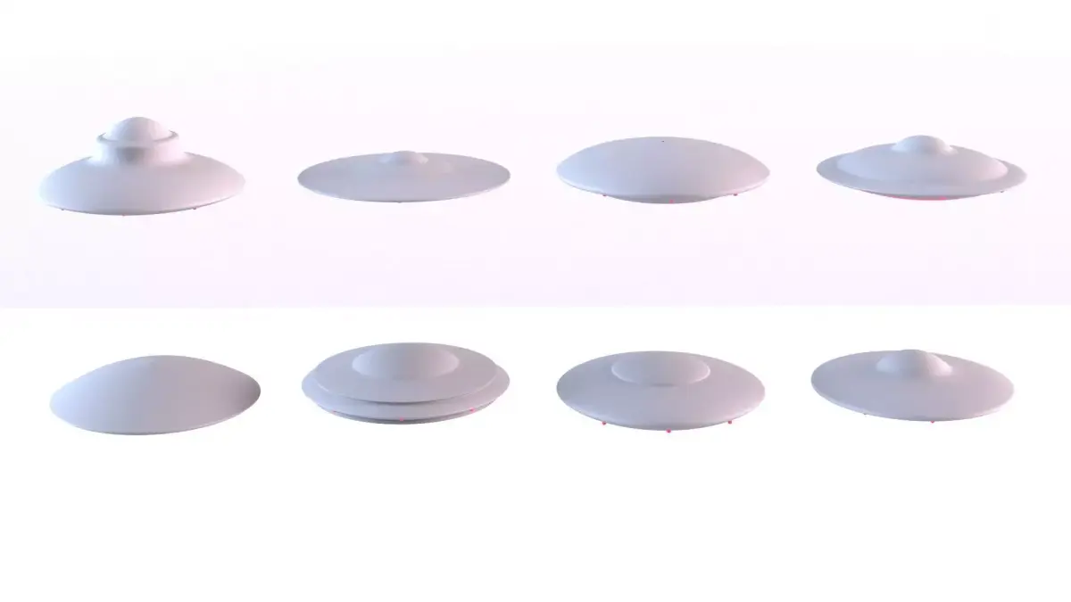 8 UFO OVNI Collection 3D model