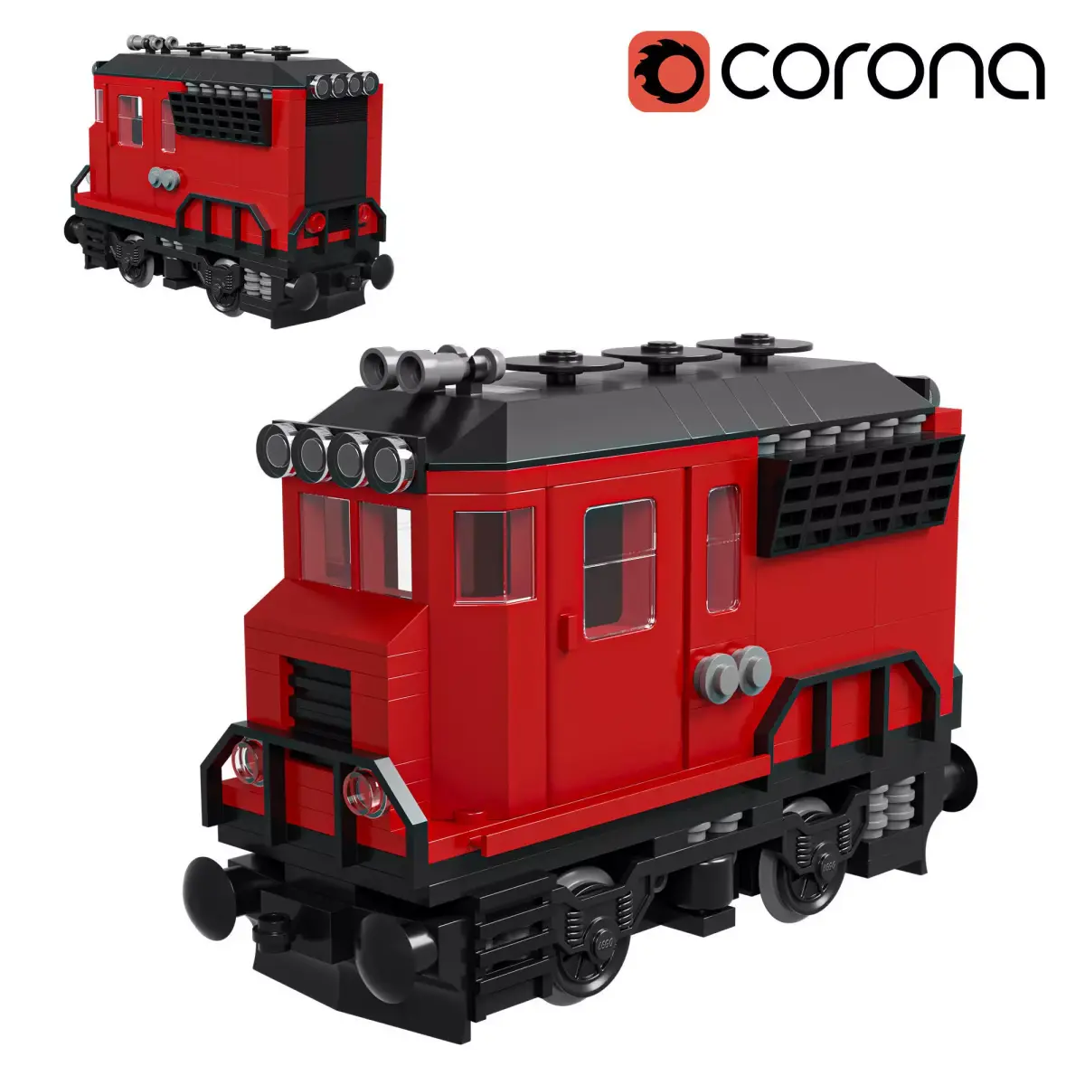 Train Mini Diesel-Electric Extinguisher Class B 3D model