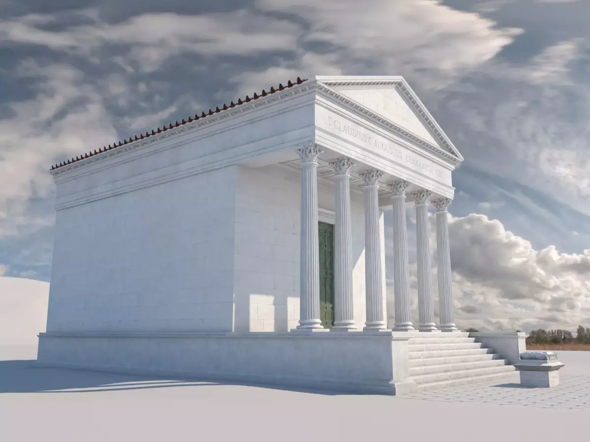 Roman temple Low-poly 3D model purchase