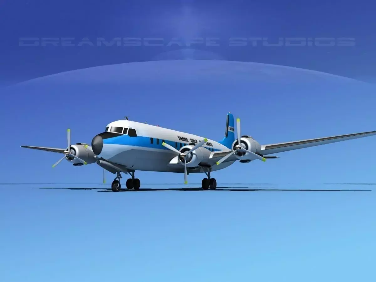 Douglas DC-7B Trans Gulf Air Cargo 3D model