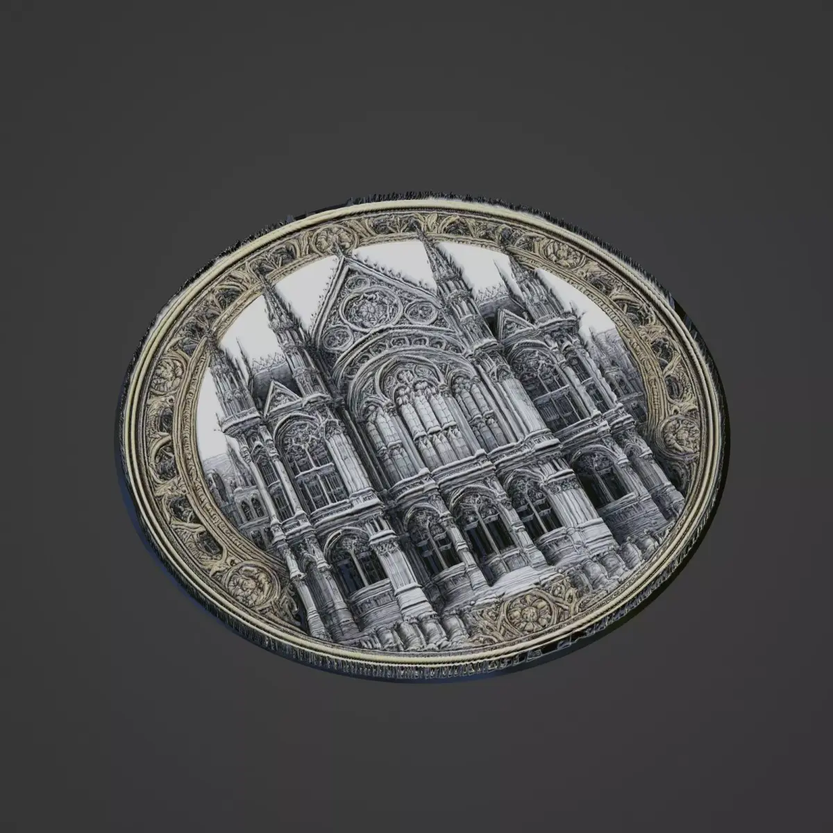 Building House Pendant Medallion 3D print model 25