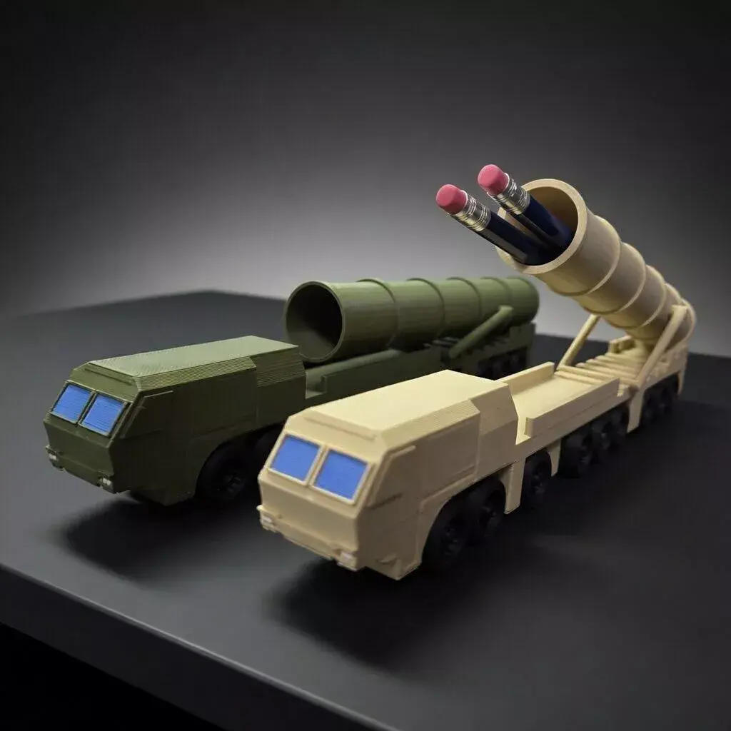 Pencil Holder Missile Launcher Truck Free 3D print model