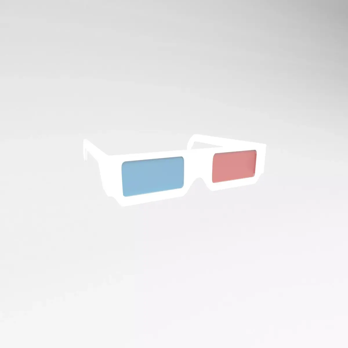 Cartoon 3D Glasses v1 001 Low-poly 3D model