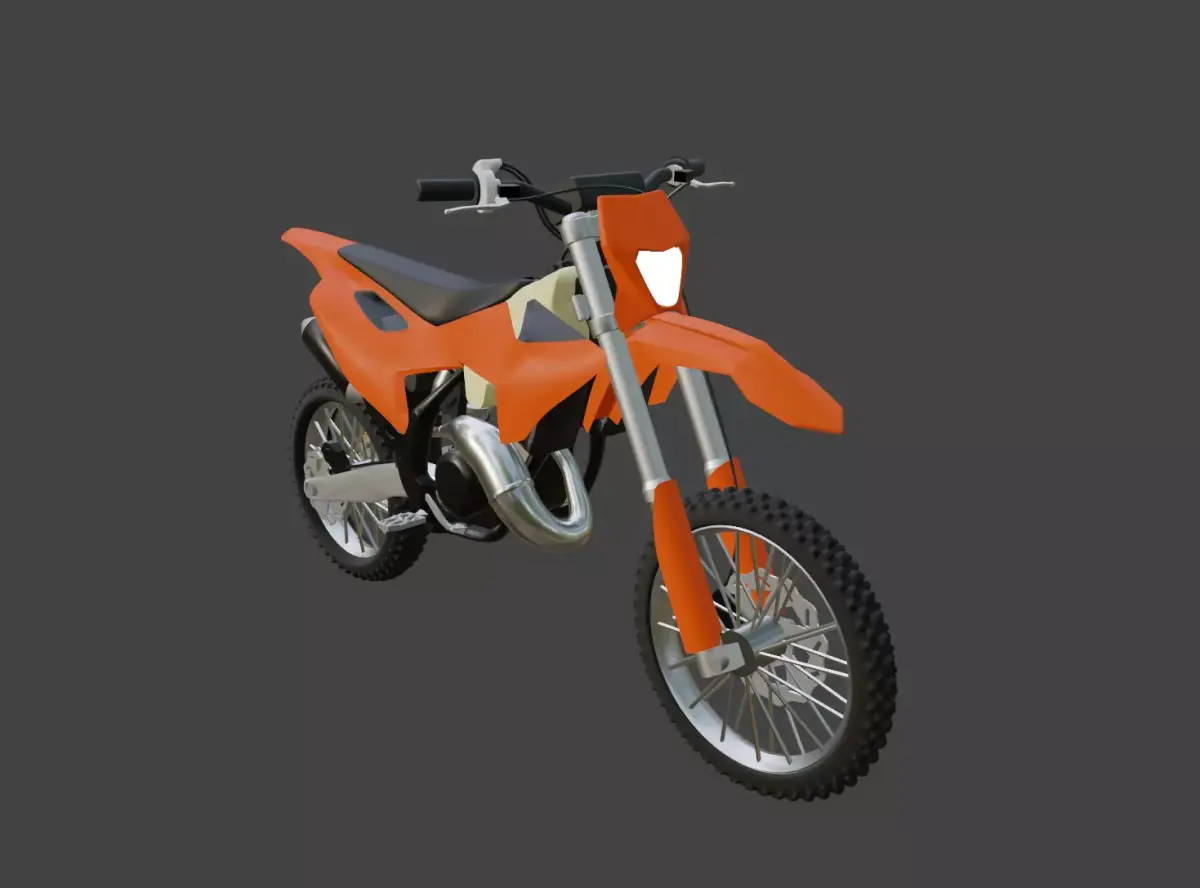 KTM  SX125 Low-poly 3D model