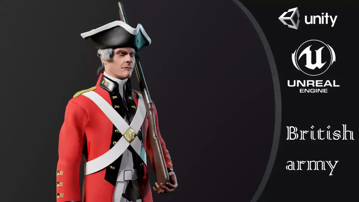 British soldier Low-poly 3D model purchase