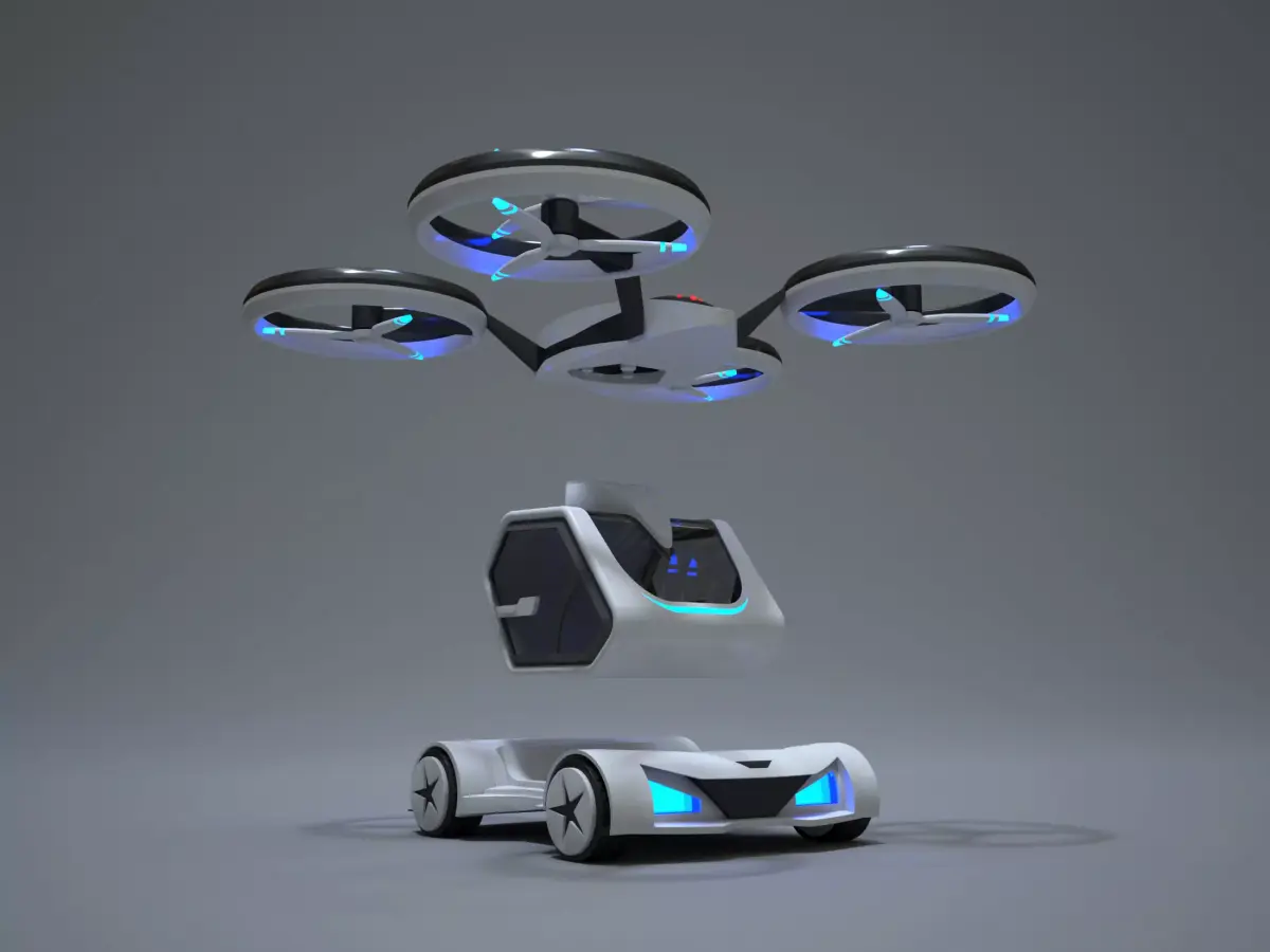 Flying Car 3D model buy